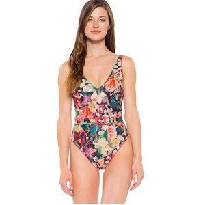 Becca $148 Over the Shoulder One Piece Swimsuit